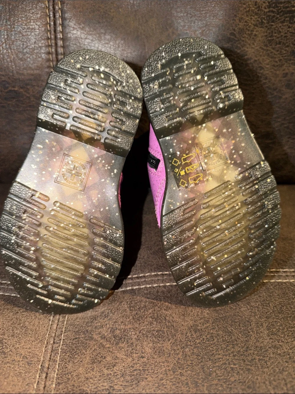 NWOT Purple Glitter Zip & Lace Up Dr Martins Boots